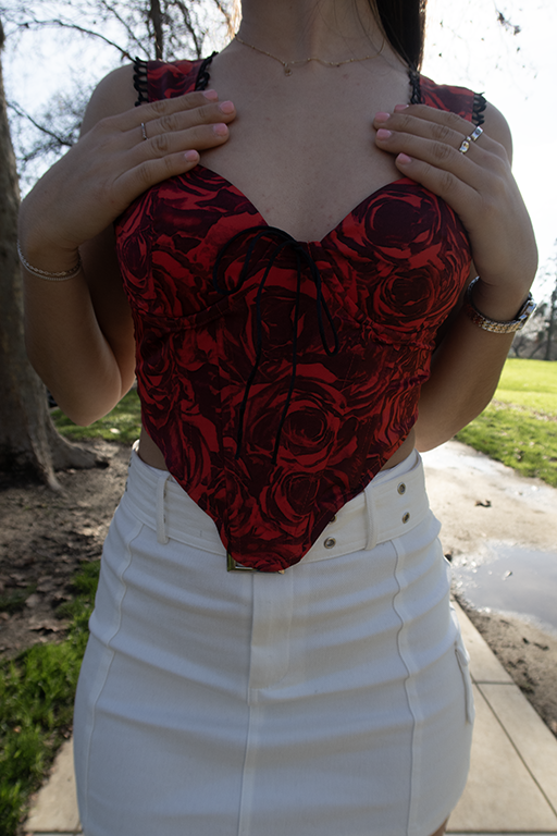 ROSE CORSET TOP