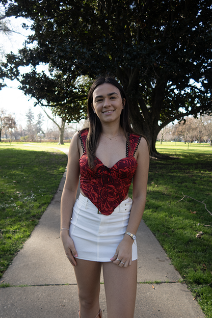 ROSE CORSET TOP